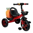 thumbnail image 3 of SAYFUT Push Handle Unisex Toddler Tricycle, Steel Red, 3 of 7