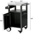 thumbnail image 3 of Outdoor Grill Cart with Storage, Rolling BBQ Cart with Hooks & Spice Rack, Patio Furniture Grill Table for Grilling Accessories, Black, 3 of 12