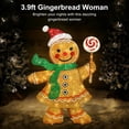 thumbnail image 4 of 47" Pre-Lit Outdoor Gingerbread Woman Christmas Holiday Décor with 132 Warm White Twinkling LED Lights, 4 of 6
