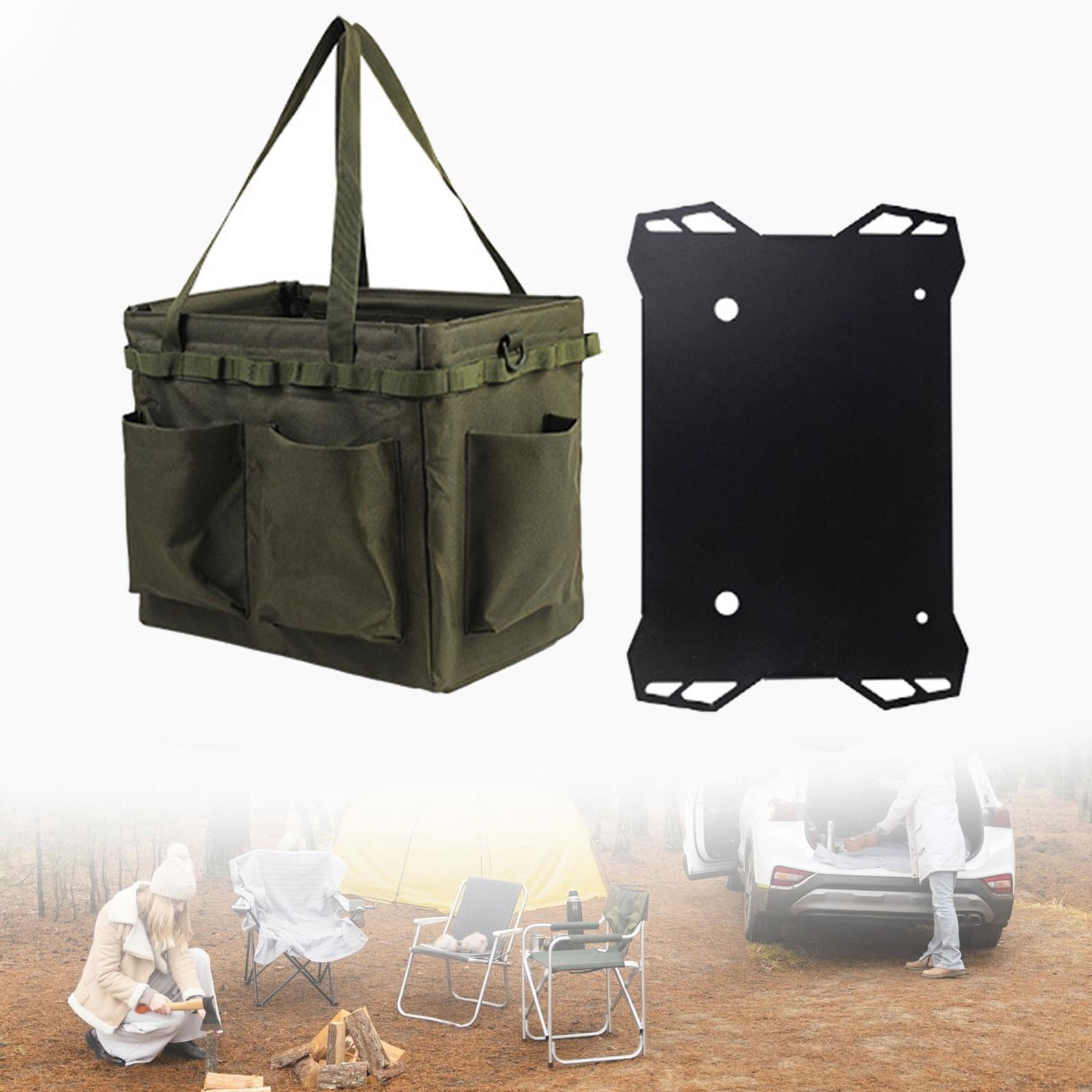 Colaxi Multifunctional Tool Bag Protector Case Waterproof Large Space Multi Partition Pockets Hardware Tool Bag Wide Mouth Tool Tote Green