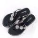 thumbnail image 2 of 1 par de sandalias planas para mujer, chanclas informales de verano, ligeras para caminar, negro 38, 2 of 5