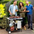 thumbnail image 2 of Uforic Rolling Outdoor Grill Table with Wheels, 3 Shelf Pizza Oven Cart, Outside Food Prep Stand, 2 of 8