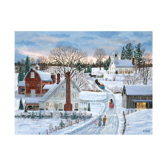 Canvas Wall Art - Bob Fair 'Church Supper Tonight' Wall Art for Living Room, Bedroom, or Office Décor by Trademark Fine Art - 19 x 14 Inches