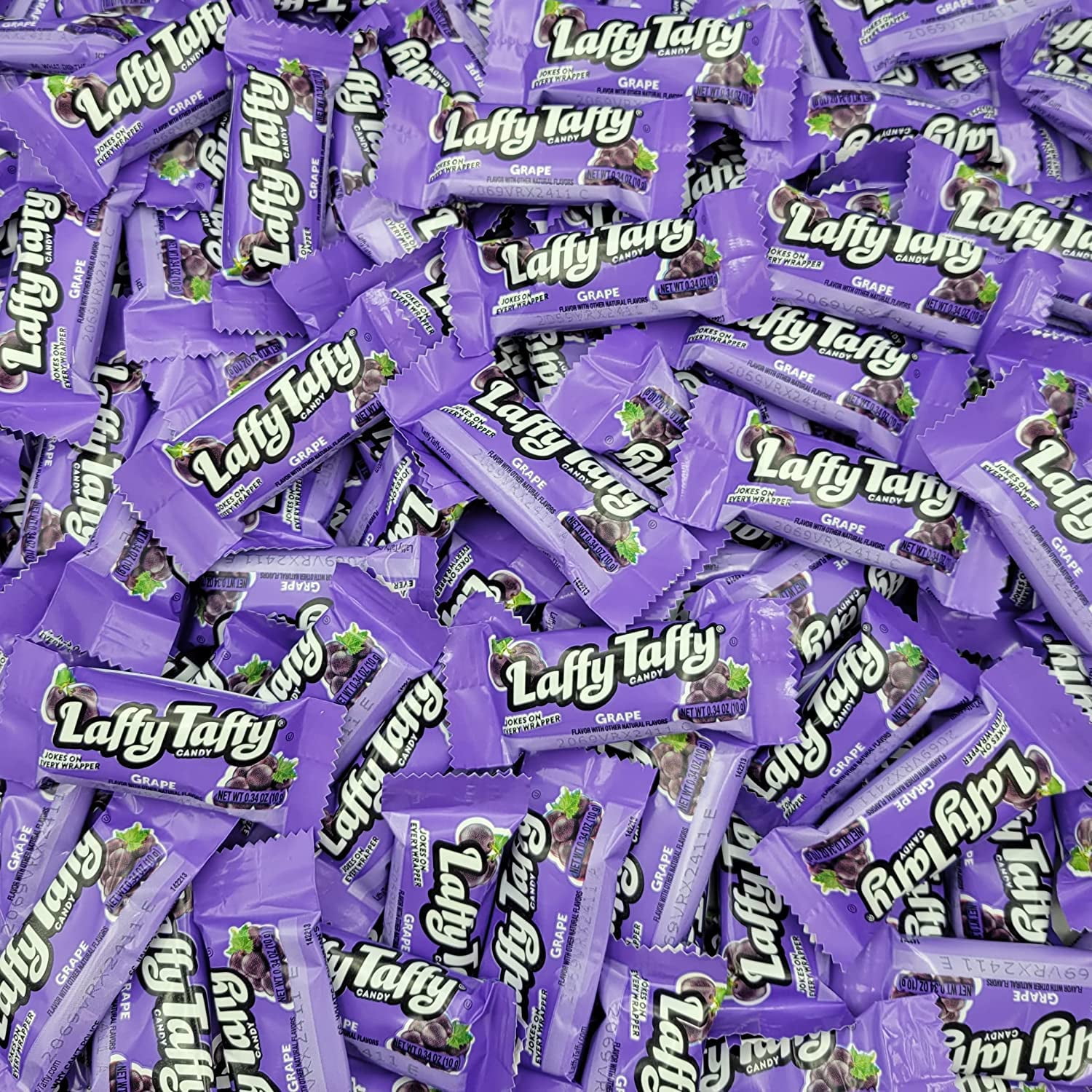 Laffy Taffy Chewy, Tangy, and Tasty Mini Taffy Wrapped Bars in Bulk (1 Pound) (Grape