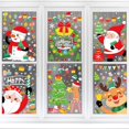 thumbnail image 2 of Calcomanías navideñas para ventana, pegatinas para ventana, copo de nieve, ciervo, Papá Noel, decoración del país de las maravillas de invierno, 2 of 4