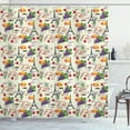 thumbnail image 1 of Ambesonne Colorful Shower Curtain, French Wine Macarons, 69"Wx84"L, Multicolor, 1 of 3