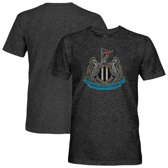 Men's 1863FC Black Newcastle United Color Badge Vintage Tri-Blend T-Shirt
