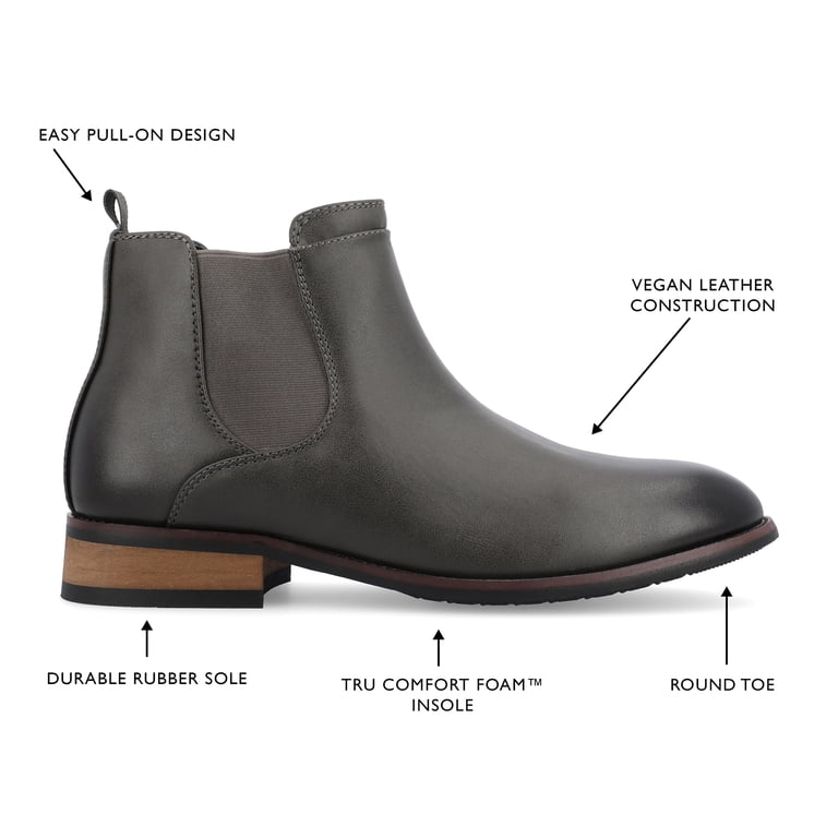 Vance Co. Mens Landon Tru Comfort Foam Pull-on Round Toe Chelsea Boot Vance Co. Mens Landon Tru Comfort Foam Pull-on Round Toe  main image 3