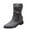 Gray, variant on Retro Slouch Mid-Calf Riding Boots Wide Leg Casual Vintage Wide-Calf Pull On Booties Winter Comfort Wild Boot Shoes