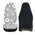 thumbnail image 2 of Uourmeti Floral Gray White Car Seat Cover Soft Seat Covers for Cars Logo Customization Anti-Scratch 1 Piece Compatible with Suv Auto, 2 of 6