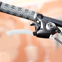 HEATSHAKING Bicycle Grip Sleeve 1 Pair Universal Brake Handle Lever Covers In Tpr Material White