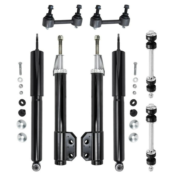 Detroit Axle - 8pc Shock Absorbers Kit for 94-04 Ford Mustang V6, Front and Rear Shock Absorbers Sway Bar Links 1994 1995 1996 1997 1998 1999 2000 2001 2002 2003 2004 Replacement