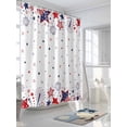 thumbnail image 5 of Red Blue Star 4th of July Waterproof Fabric Shower Curtain, Independence Day Fireworks Shower Curtain for Bathroom Curtains Bathtubs Hotel Washable Shower Curtains with 12 Hooks Standard 66x72, 5 of 6