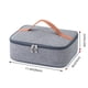 thumbnail image 2 of Bolsa rectangular portátil de película de aluminio, impermeable y aislante para estudiantes y uso en la oficina, bolsa para lonchera gris, 2 of 2