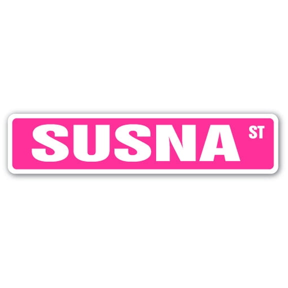 SignMission SS-SUSNA 4 x 18 in. Childrens Name Room Street Sign - Susna