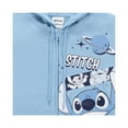 thumbnail image 3 of Disney Ladies Lilo and Stitch Sweatshirt, Multi Print Zip-Up Hoodie Light Blue - L, 3 of 7