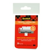 Scotch Thermal Laminating Pouches, 2.3" x 3.7", Clear, 20 Pouches