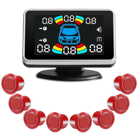 8 Parking Sensor Parktronic Automobile Reversing Radar Electronics Rear Auto Detector Backing Assistance Kit Buzzer D