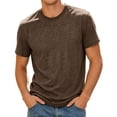 thumbnail image 4 of NinXxx Men's Summer Ice Silk Loose Stretch Breathable Cool T Shirt Brown XL, 4 of 4