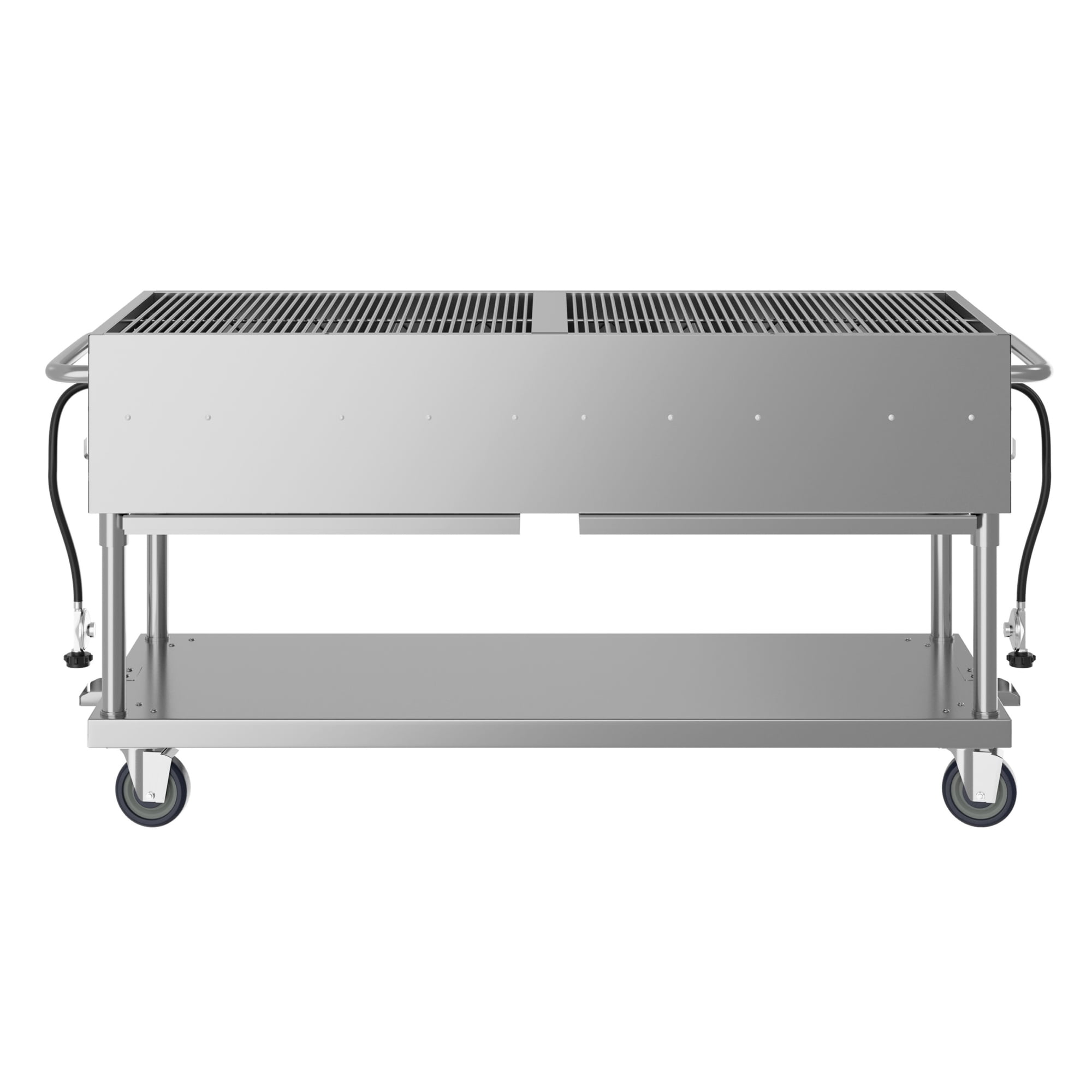 72 in. Commercial Mobile Outdoor Propane Gas Grill, ETL Listed in Stainless-Steel (KM-CGM-72)