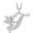 White, variant on 14K White Gold Finish Round Cut White Diamond 925 Sterling Silver Diamond Cute Elf Angele With T Initial Letter Pendant Necklace for Women