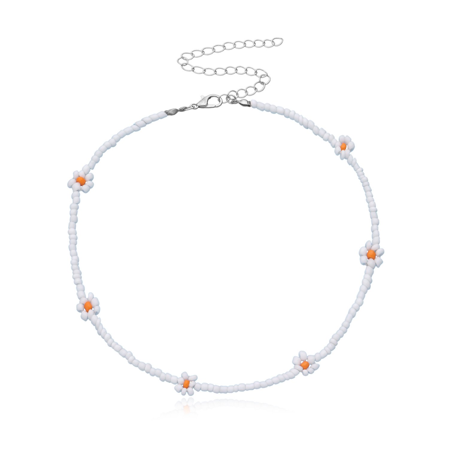 Boho Beaded Choker Necklace For Women - Colorful Short Summer Beach Jewelry, Elastic Fit