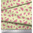 thumbnail image 2 of Soimoi Poly Georgette Fabric Seeds & Watermelon Fruits Decor Fabric Printed Yard 52 Inch Wide, 2 of 3
