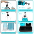 thumbnail image 4 of Dispensador de enjuague bucal Bivclaz, vidrio de 500 ml con portavasos, color negro, 4 of 7