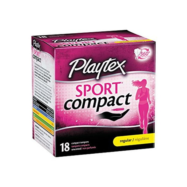 Playtex Sport Regular Absorbency Compact Tampons with FlexFit