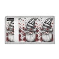 thumbnail image 2 of JIALIOU Nylon Trifold Card Wallet with ID Window Zipper Pocket for Men Women Teen Gnome Rose Black White Hat, 2 of 7
