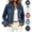 Black, variant on Women's Stretch Denim Jackets Lapel Long Sleeve Button Down Shacket Cropped Jeans Coats for Everyday Wear