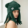 thumbnail image 6 of lcziwo Women's Plush Squid Halloween Hat Solid Color Masquerade Cosplay Party Funny Caps, 6 of 7