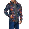thumbnail image 2 of Kdxio Tropical Flower Print Men Hoodies Casual Hoodies for Men with Zip Pockets Full Zip Long Sleeve Sweatshirt Sports Hooded Jacket-Medium, 2 of 5