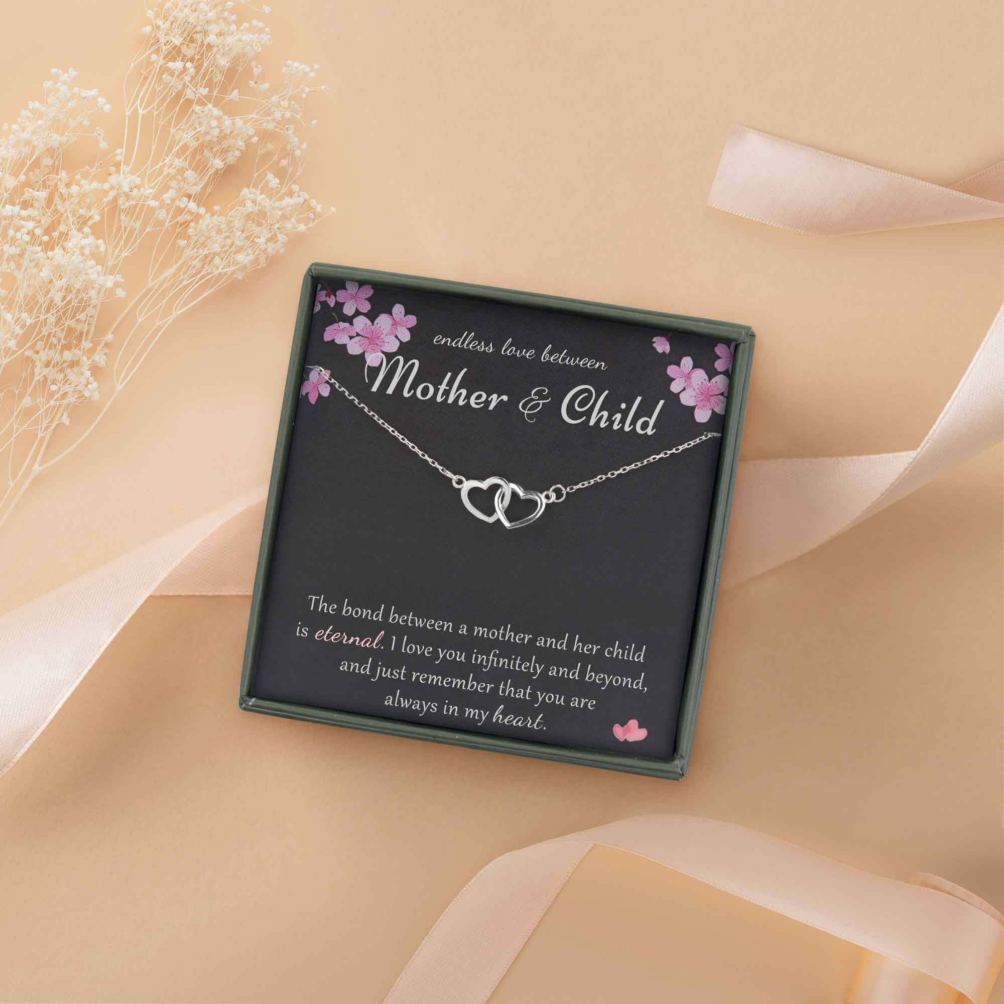 Anavia Mother And Child Jewelry, 925 Sterling Silver Double Heart Necklace  Gift, Bonus Child's Birthday, Graduation Card Gift - Walmart.com