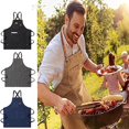 thumbnail image 3 of Cotton Chef Apron for Men Women Cross Back Canvas Work Apron,Kitchen Cooking Baking Bib Apron,BBQ Grilling Aprons, 3 of 7