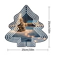 thumbnail image 2 of Metal Hanging Christmas Tree Wind Decorations - Festive Garden Spinners with Twinkling Lights & Cozy Holiday Design for Yard Decor, 2 of 7
