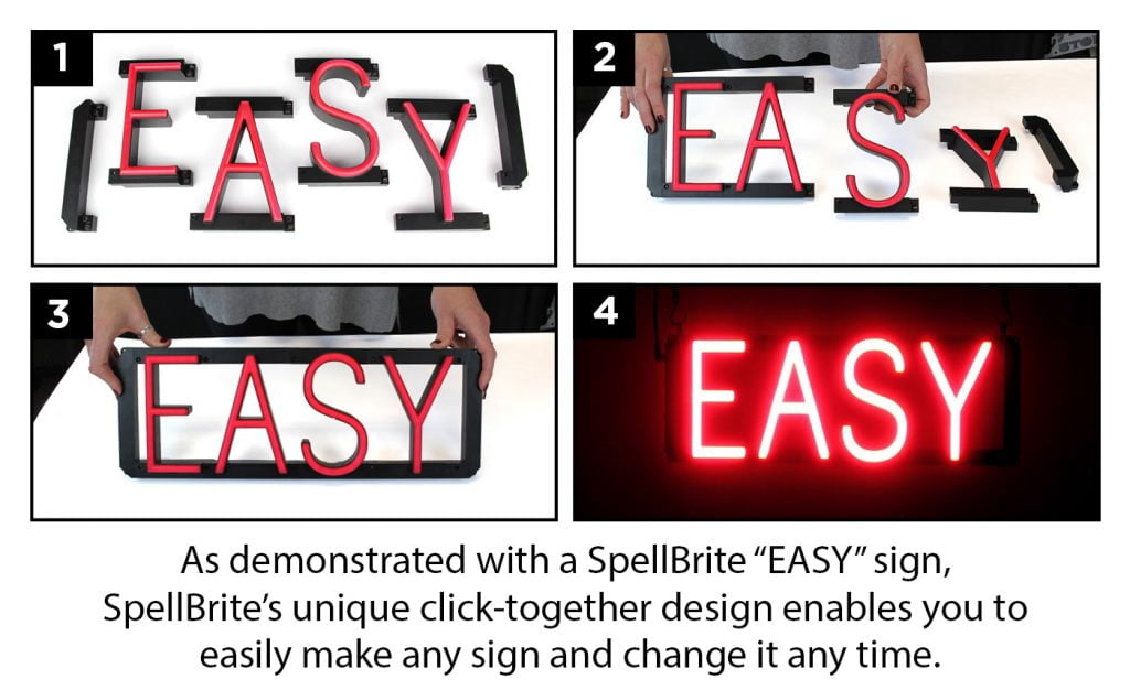 SpellBrite OPEN 24 HRS LED Sign for Business. 16.5" x 15.0" White OPEN 24 HRS Sign Has Neon Sign Look With Energy Efficient LED Light Source. Visible from 500+ Feet, 8 Animation Settings.