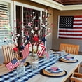 thumbnail image 3 of 4th of July Patriotic Picks, Artificial Red White Blue Berry Picks with Stars Independence Day Berry Stems July 4th Patriotic Branch Decorations, 3 of 5