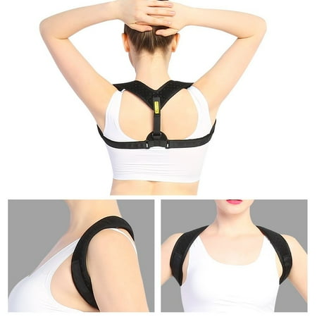 Mens Neck Brace - Back Posture Corrector Adjustable Clavicle Brace Comfortable Correct Shoulder Posture Support Strap for Women Men Improve Posture Correction 28''-35''