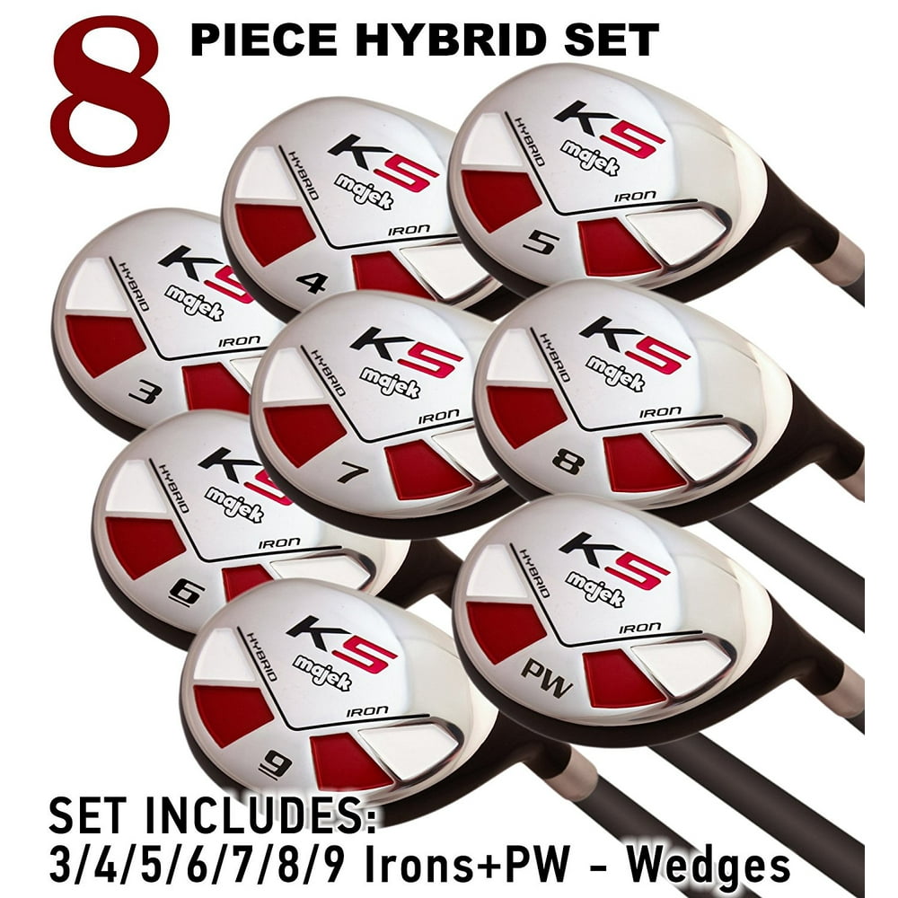 Senior Men’s Majek Golf All Hybrid Complete Full Set, which includes 3, 4, 5, 6, 7, 8, 9, PW