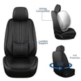 thumbnail image 4 of Car Seat Covers Full Set Fit for Honda Civic 2000-2026, Premium Faux Leather Seat Protectors with Lumbar Support, Breathable, Waterproof & Anti-Slip Full Wrapping Edge Seat Covers (Black, Full Set), 4 of 7