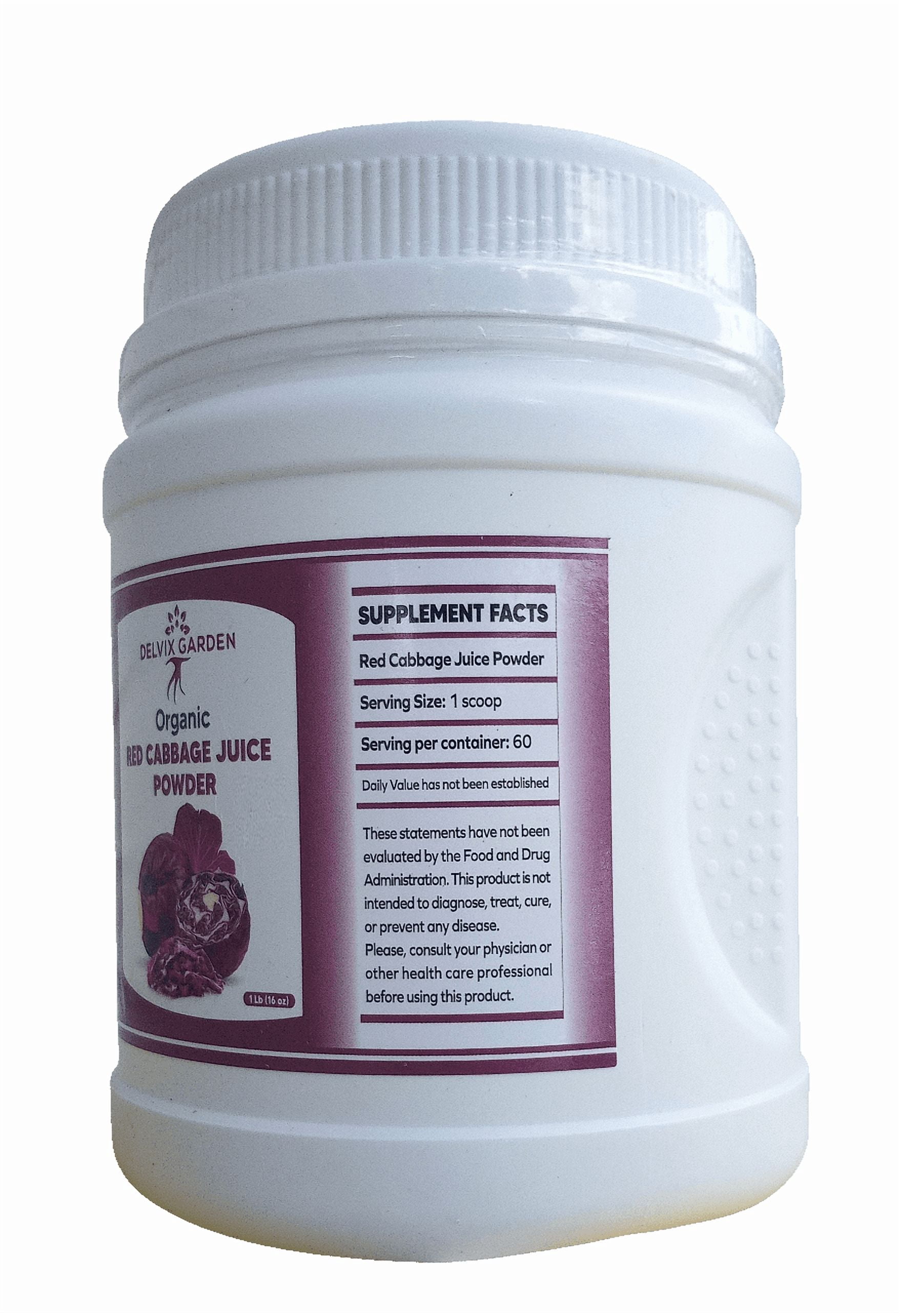 Red Cabbage Powder – 10 oz Pure, Dehydrated Vegetable Juice Goodness and Color & Flavor for Cooking & Baking