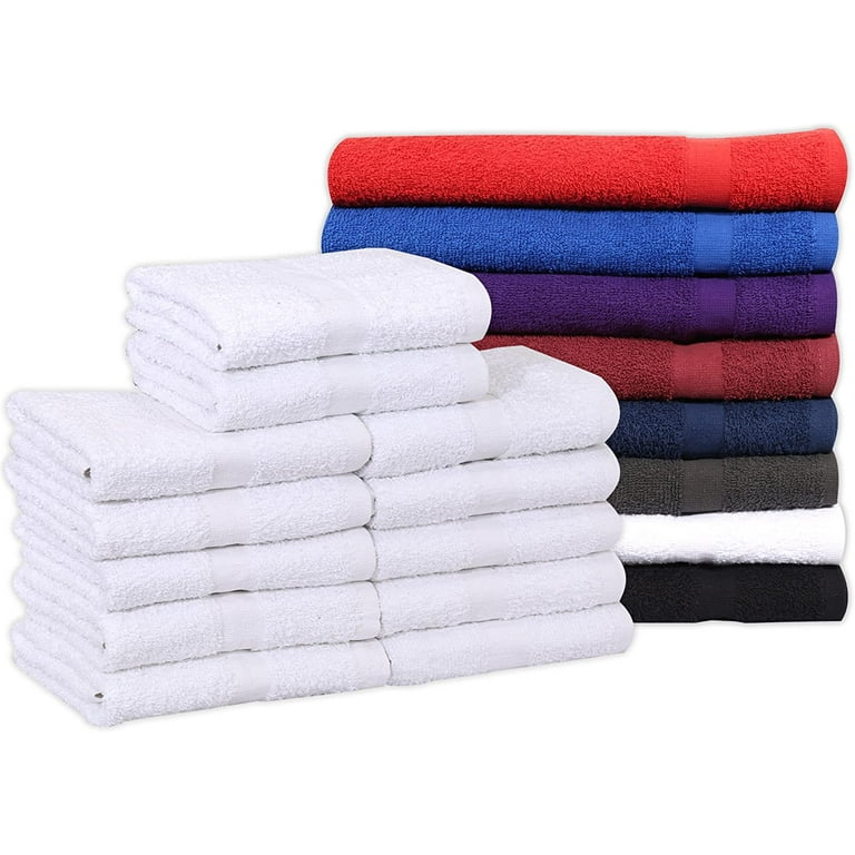 Towel Supercenter 16X26 Bleach Proof Towels 100% Cotton Hair Salon Bleach  Resistan Towels Nail Salon Towels (Purple, 24)