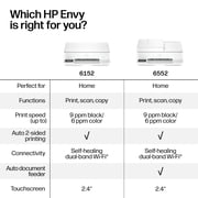 HP Envy 6552 Wireless All-in-One Color Photo Inkjet Printer, Scanner, Copier, 3mos Free Instant Ink
