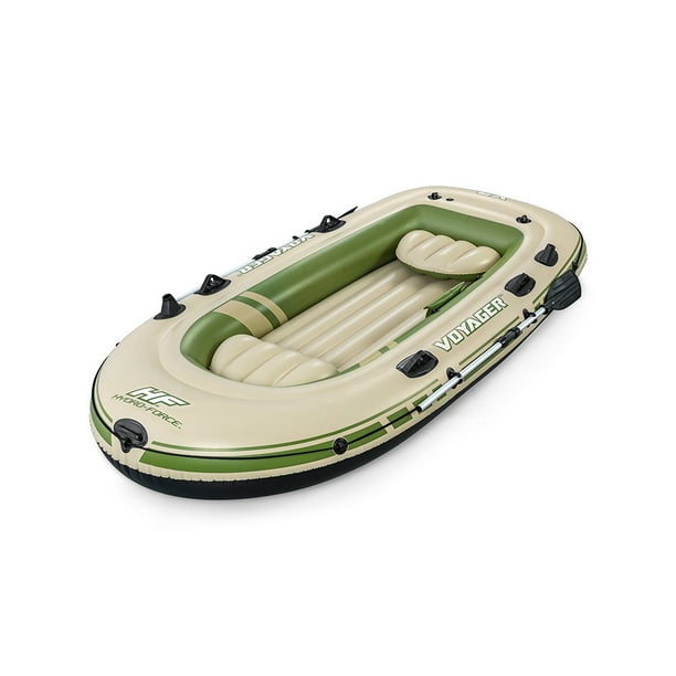 Bote Inflable Lancha Balsa Voyager X3 Bestway Con Remos 3 Personas
