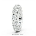 thumbnail image 3 of Dazzlingrock Collection 2.24 Carat Round Lab Grown White Diamond Classic Dome Eternity Ring for Women in 14K Solid White Gold Size 6.5, 3 of 6