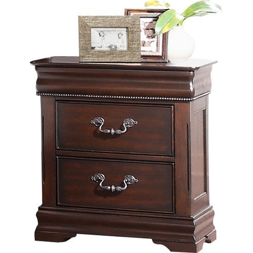 Homelegance Mont Belvieu Night Stand, Hidden Drawer In Cherry