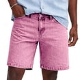 thumbnail image 2 of Mens Baggy Jean Shorts Denim Jorts Men Casual Shorts for Men Relaxed Fit Elastic Waist Summer Beach Shorts for Men with Pockets Hot Pink 2Xl, 2 of 7