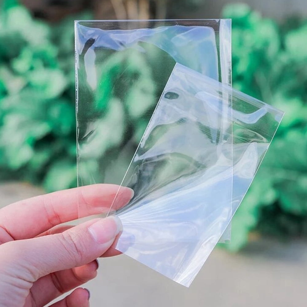 202Pcs Candy Treat Bags Clear Cellophane Bag& Small Treat Bags with Ties, Thickening Plastic Party Favor Bags for Lollipop Sticks Chocolate Cookie Chocolate Wrapping,,15*20，G41754