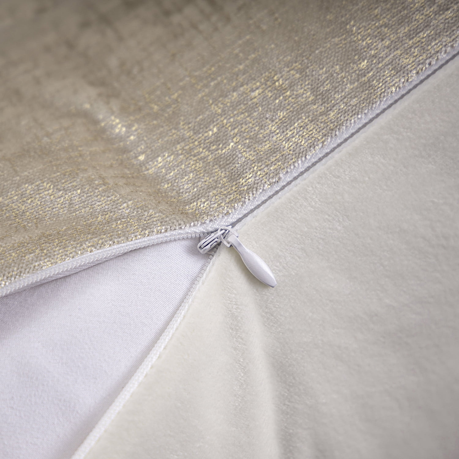 Phantoscope 20" x 12" Modern Beige Gilding Polyester Throw Pillow , ( 2 Count)